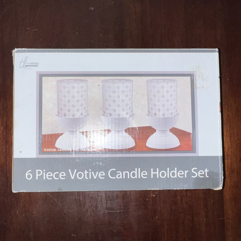 6 Piece Votive Candle Holder Set.